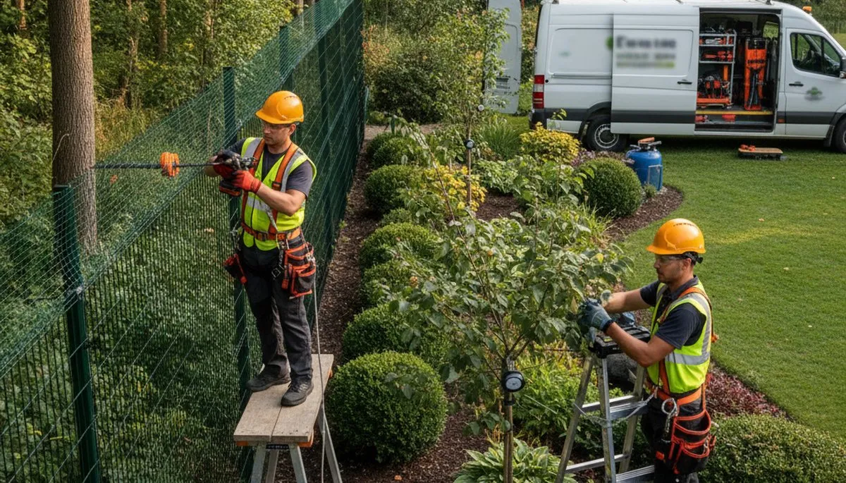 Deer deterrent treatment protecting trees and landscaping in Naperville, IL
