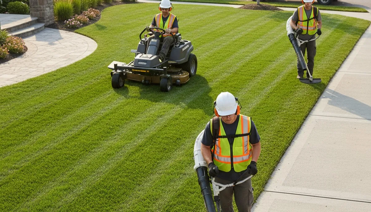 Naperville, IL tree service crew providing professional tree care for local residential properties