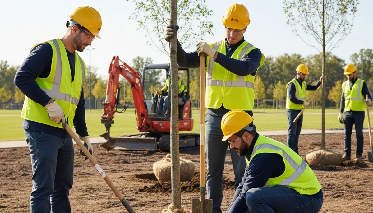 Naperville, IL tree planting experts selecting healthy new trees for local residential landscapes